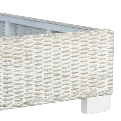 Bedframe Natuurlijk Rattan 140 x 200 cm Grijs