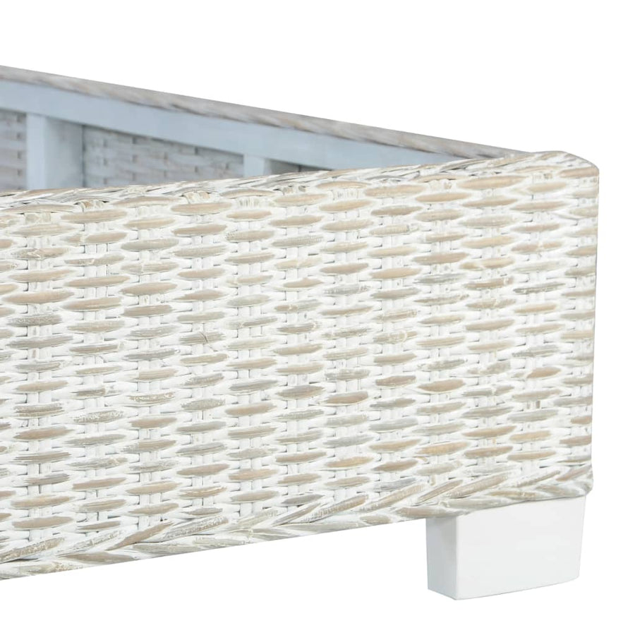 Bedframe Natuurlijk Rattan 140 x 200 cm Grijs