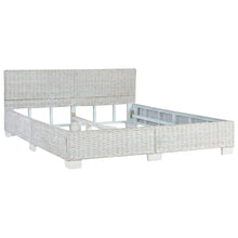 Bedframe Natuurlijk Rattan 160 x 200 cm Grijs