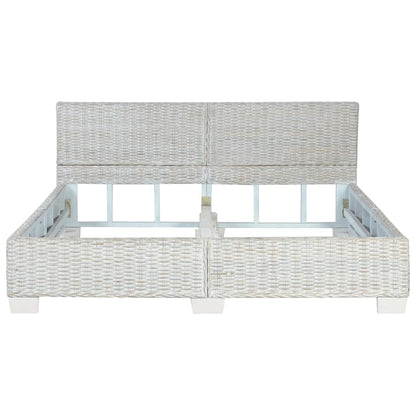 Bedframe Natuurlijk Rattan 160 x 200 cm Grijs