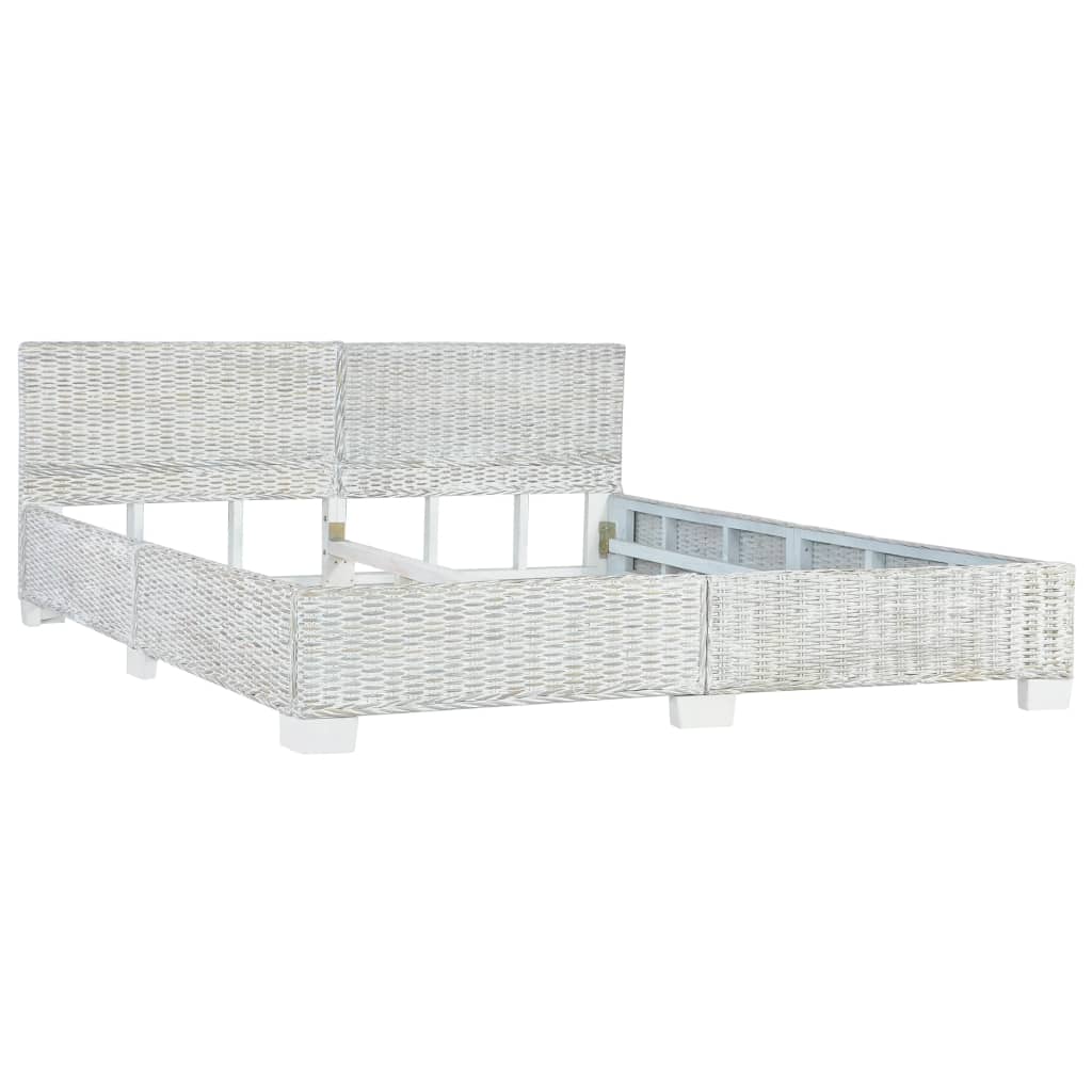 Bedframe Natuurlijk Rattan 180 x 200 cm Grijs