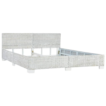Bedframe Natuurlijk Rattan 180 x 200 cm Grijs