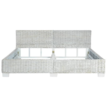 Bedframe Natuurlijk Rattan 180 x 200 cm Grijs