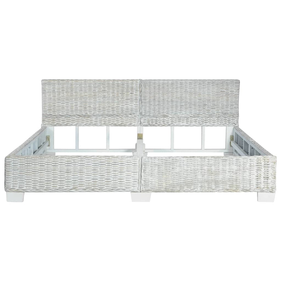 Bedframe Natuurlijk Rattan 180 x 200 cm Grijs