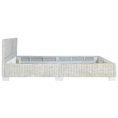 Bedframe Natuurlijk Rattan 180 x 200 cm Grijs