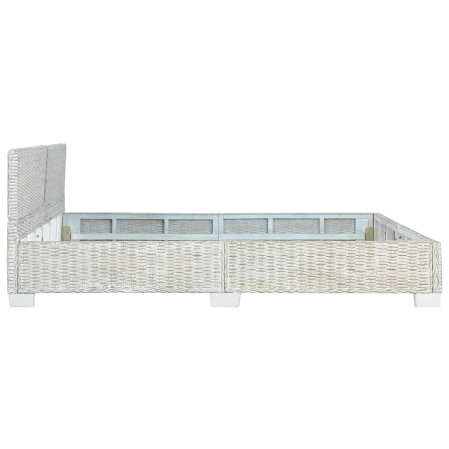 Bedframe Natuurlijk Rattan 180 x 200 cm Grijs