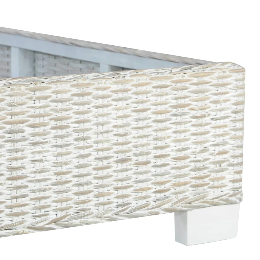 Bedframe Natuurlijk Rattan 180 x 200 cm Grijs