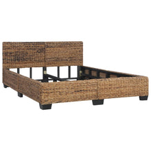 Bedframe Natuurlijk Rattan 140X200 Cm 140 x 200 cm Donkerbruin
