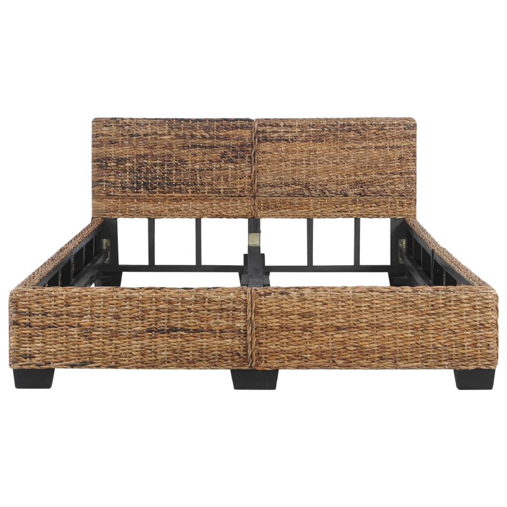 Bedframe Natuurlijk Rattan 140X200 Cm 140 x 200 cm Donkerbruin
