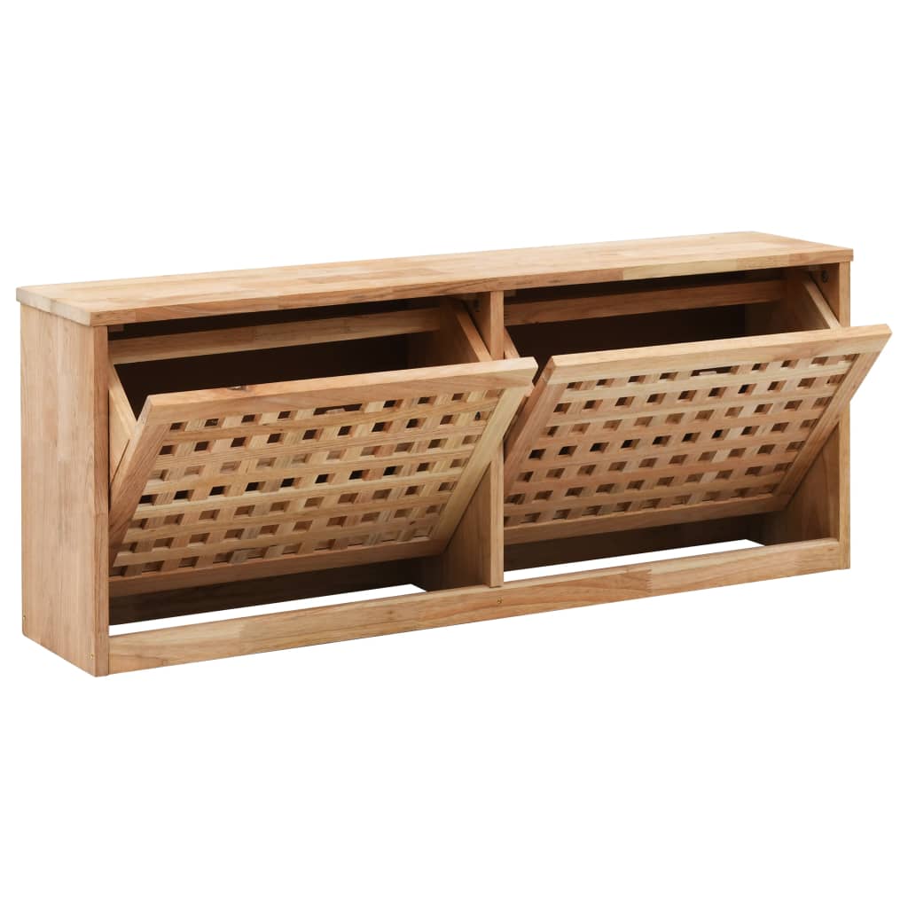 Schoenenopbergbank Massief Walnotenhout 94 x 20 x 38 cm