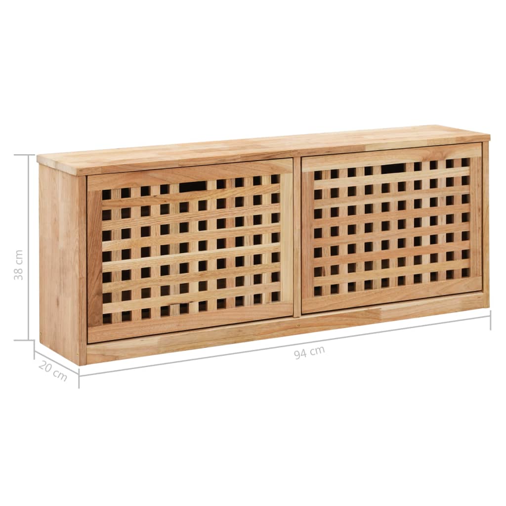 Schoenenopbergbank Massief Walnotenhout 94 x 20 x 38 cm