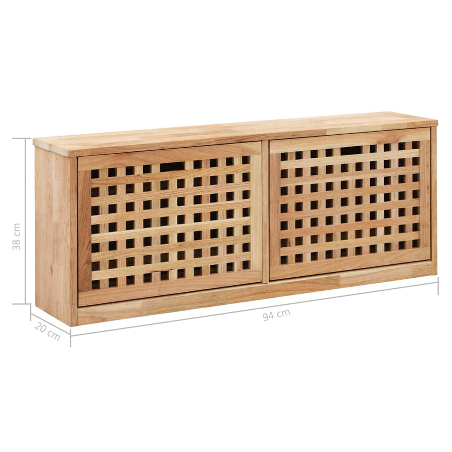 Schoenenopbergbank Massief Walnotenhout 94 x 20 x 38 cm