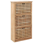 Schoenenkast 55x20x104 cm massief walnotenhout