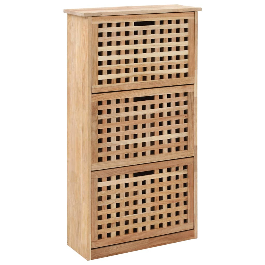 Schoenenkast 55x20x104 cm massief walnotenhout 55 x 20 x 104 cm