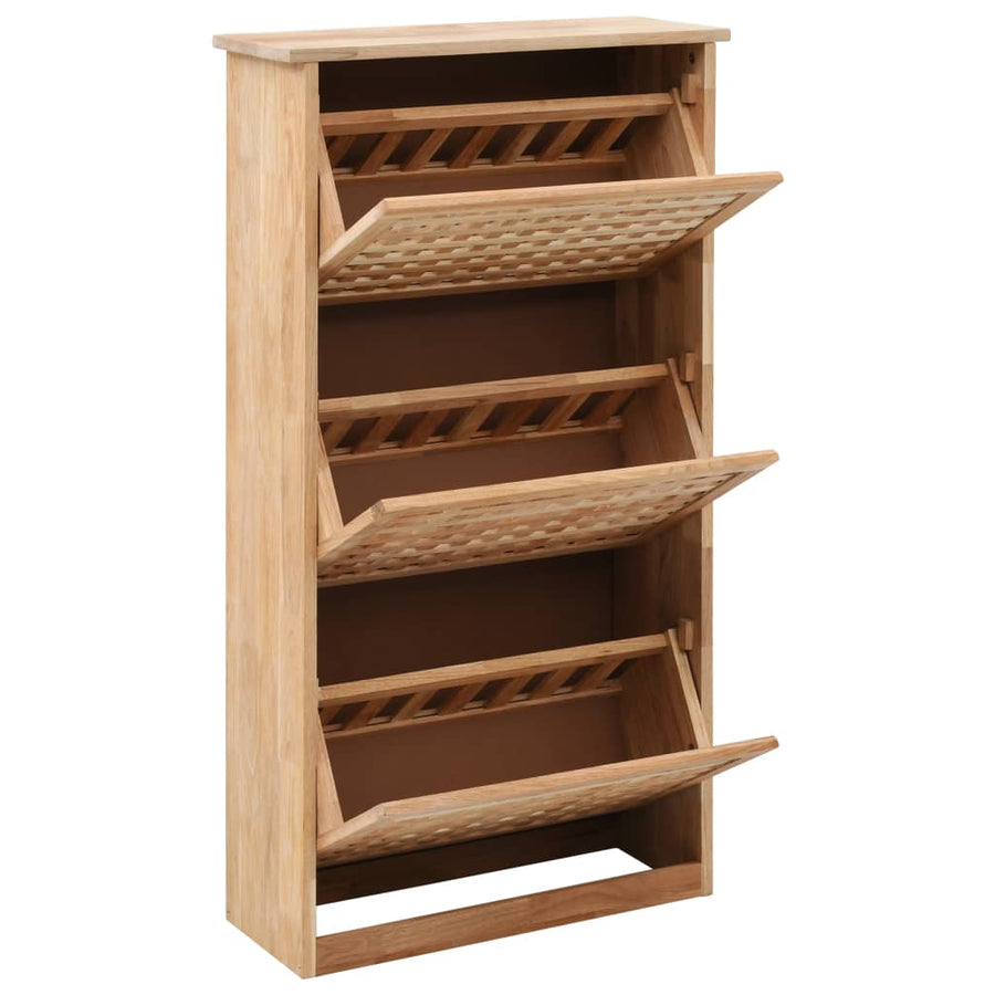 Schoenenkast 55x20x104 cm massief walnotenhout 55 x 20 x 104 cm