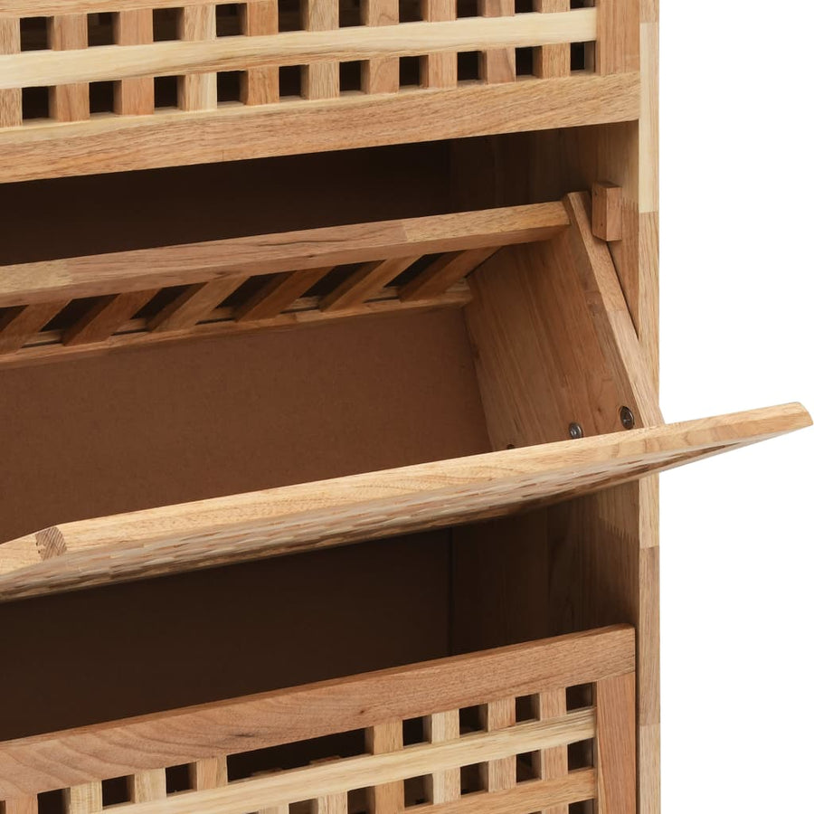 Schoenenkast 55x20x104 cm massief walnotenhout 55 x 20 x 104 cm