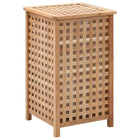 Wasmand 39x39x65 cm massief walnotenhout wandmontage