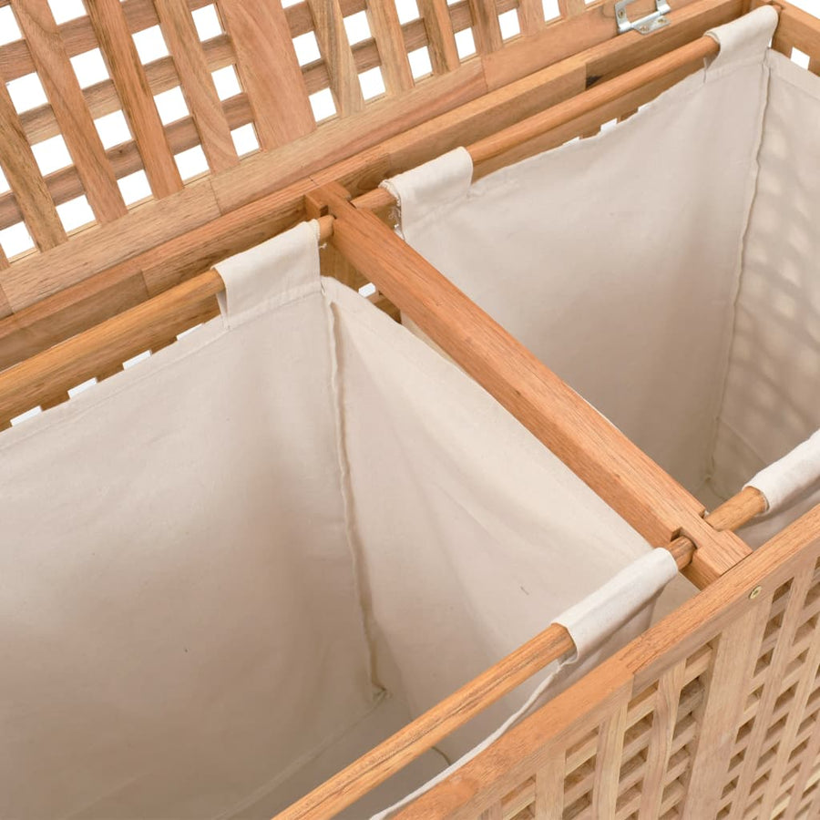 Wasmand 87,5x46x67 massief walnotenhout