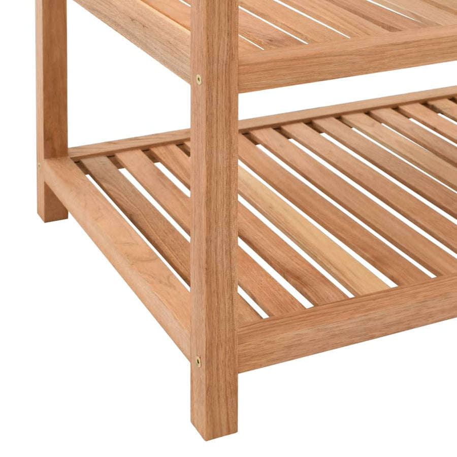 Badkamerrek 65x40x55 cm massief walnotenhout