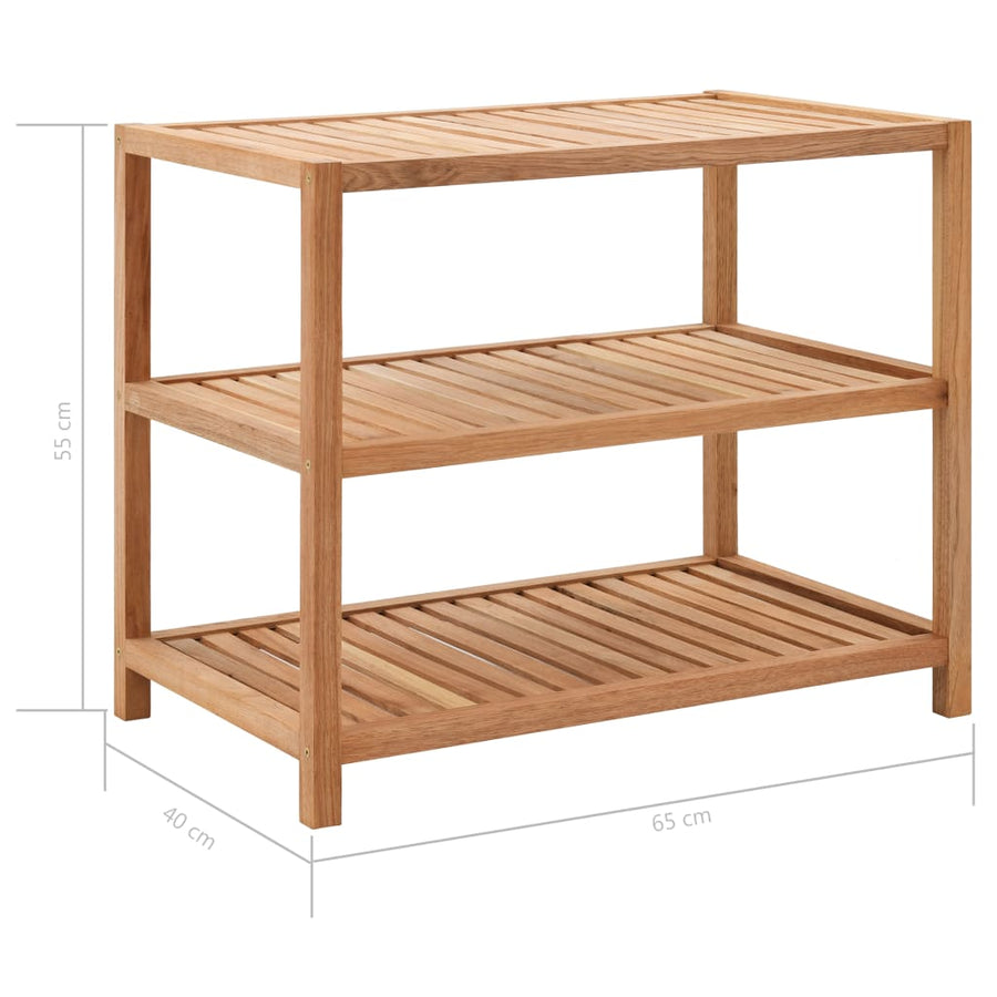 Badkamerrek 65x40x55 cm massief walnotenhout