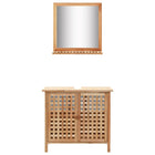Solid Walnut Bathroom Vanity with Mirror