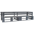 Tuinbank 2-zits pallet grenenhout grijs 220x66x55 cm
