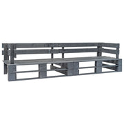 Tuinbank 2-zits pallet grenenhout grijs 220x66x55 cm