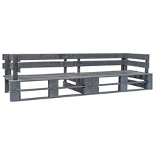 Tuinbank 2-Zits Pallet Hout Grijs