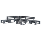 6-piece Lounge set pallet wood grey
