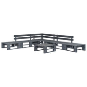 6-piece Lounge set pallet wood grey