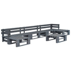 6-piece Lounge set pallet wood grey