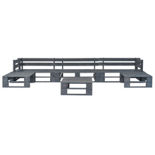6-Delige Loungeset Pallet Hout Grijs