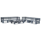 6-piece Lounge set pallet wood grey
