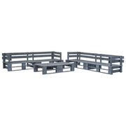 6-piece Lounge set pallet wood grey