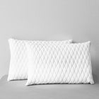 Kussens 2 st 60x40x14 cm traagschuim wit