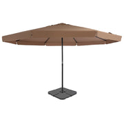 Parasol 5 m taupe aluminium frame