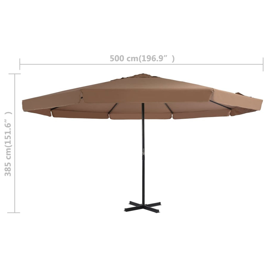 Parasol Met Draagbare Voet Taupe