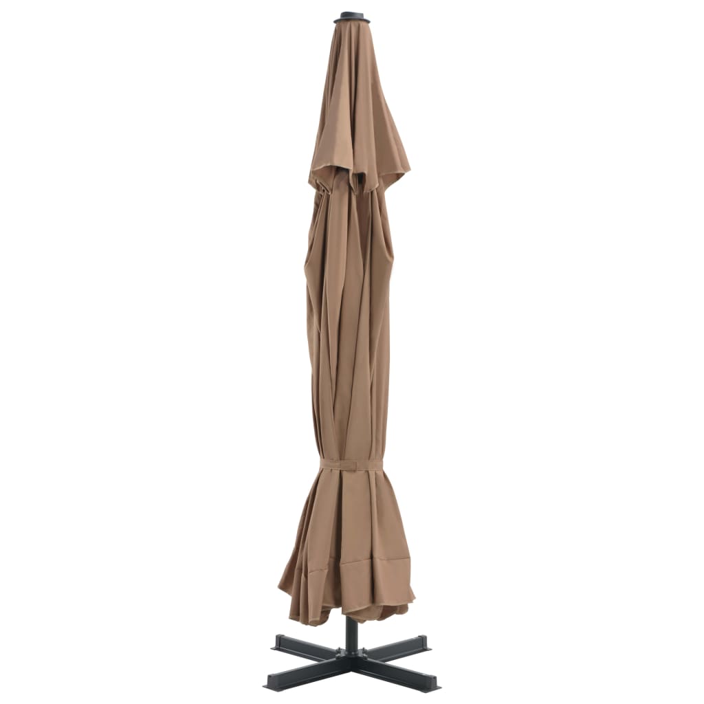 Parasol Met Draagbare Voet Taupe