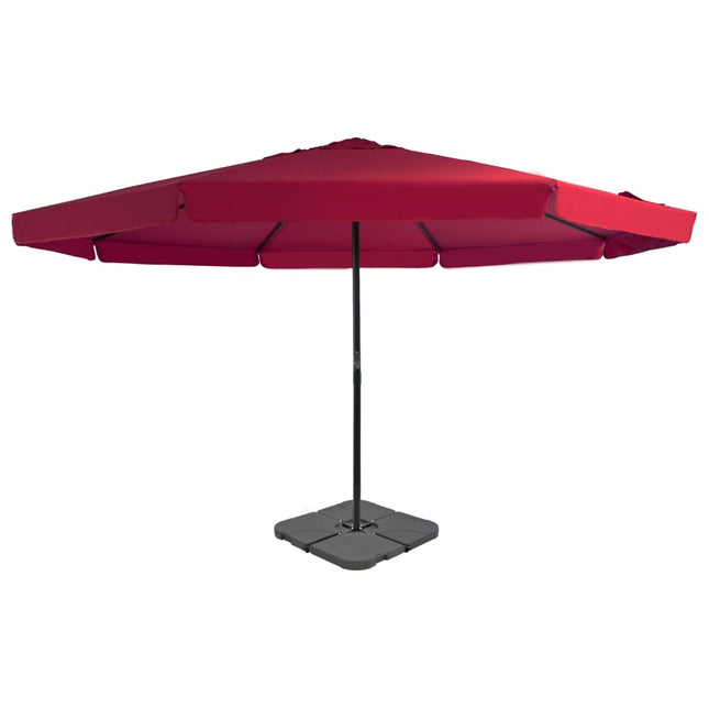 Parasol Met Draagbare Voet Rood