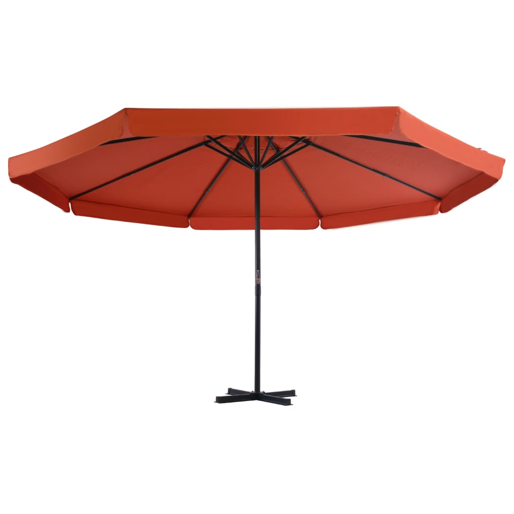 Parasol Met Draagbare Voet Kleurig Terracotta