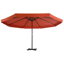 Parasol Met Draagbare Voet Kleurig Terracotta
