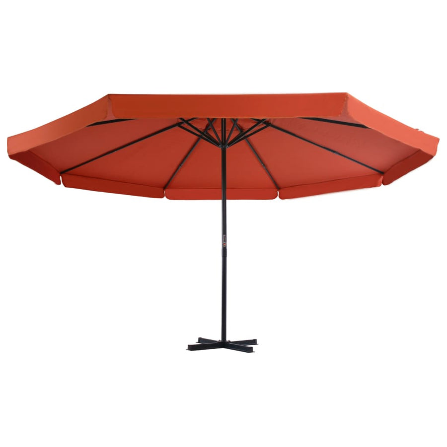 Parasol Met Draagbare Voet Kleurig Terracotta