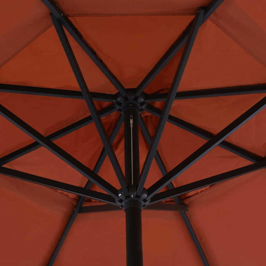 Parasol Met Draagbare Voet Kleurig Terracotta