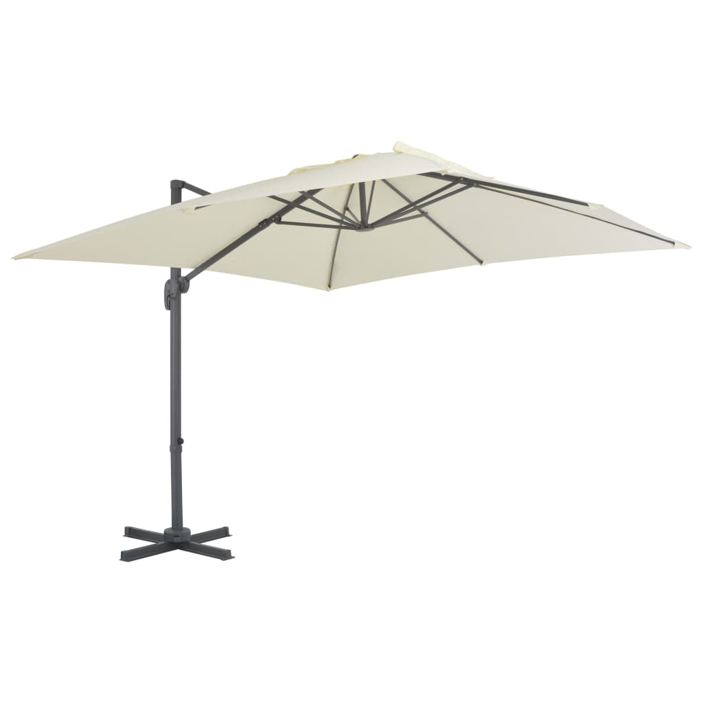Parasol Met Draagbare Voet Zandkleurig