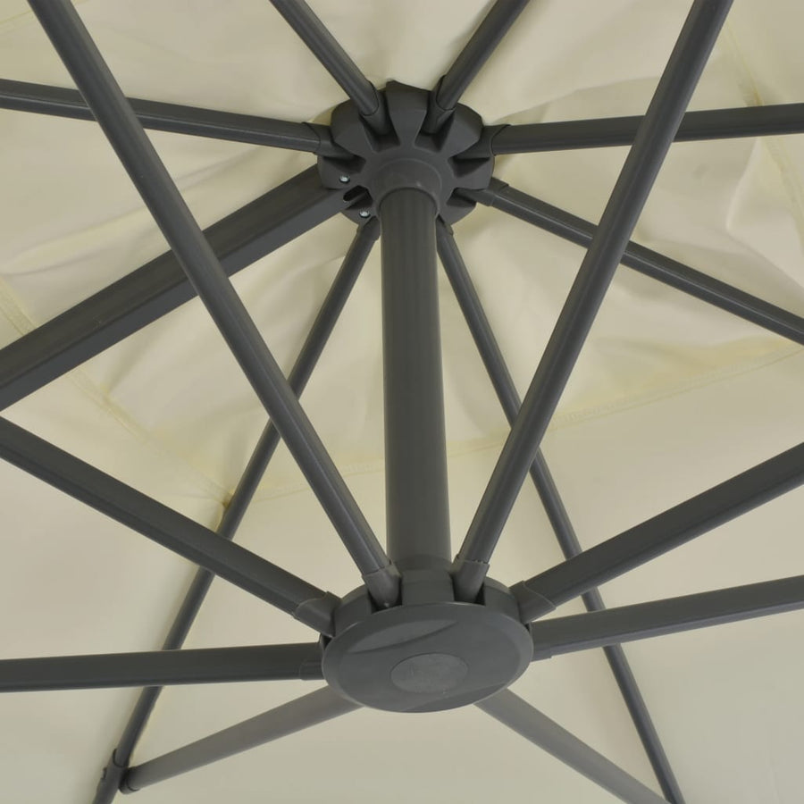 Parasol Met Draagbare Voet Zandkleurig