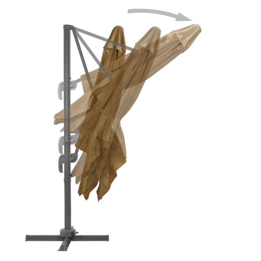 Parasol Met Draagbare Voet Taupe