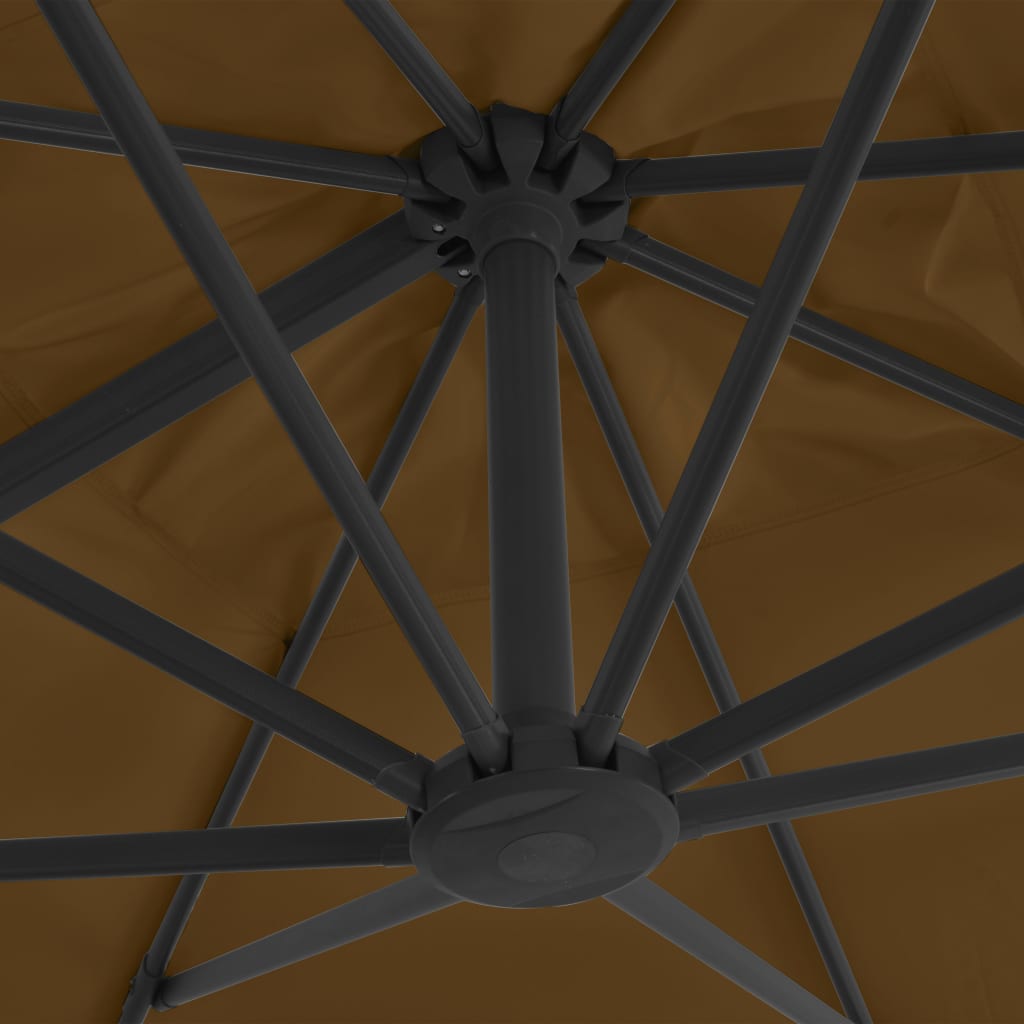 Parasol Met Draagbare Voet Taupe