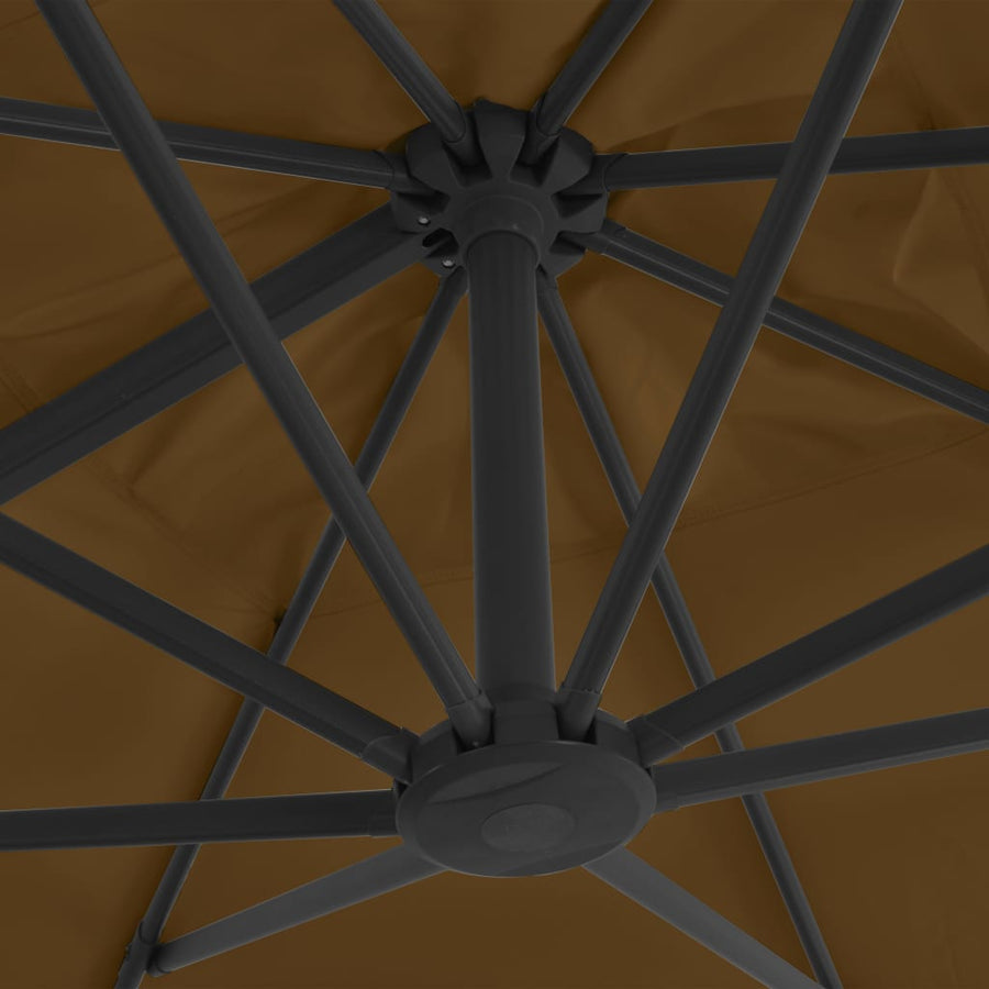 Parasol Met Draagbare Voet Taupe