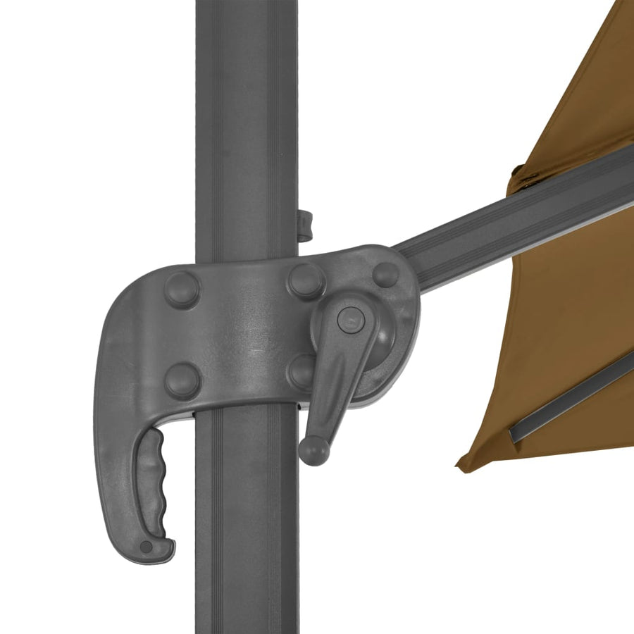 Parasol Met Draagbare Voet Taupe