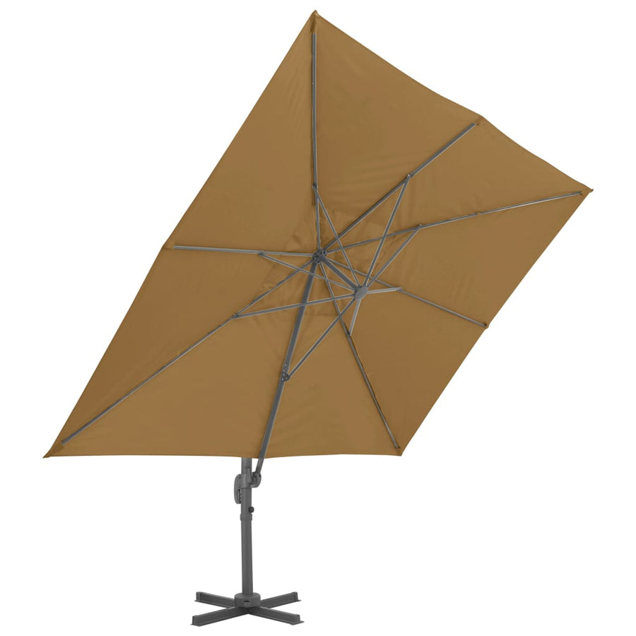 Parasol Met Draagbare Voet Taupe